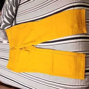 Mustard yellow skinny leg pants